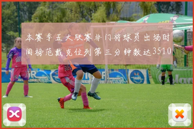 本赛季五大联赛非门将球员出场时间榜范戴克位列第三分钟数达3510